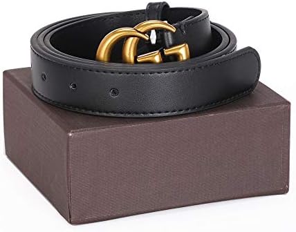 Women's Belts Genuine Leather Fashion G Designer Buckle Belt With Gift Box ~ 3.0cm Belt Width