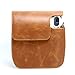 CAIUL Vintage Camera Carrying Case Compatible with Fujifilm Instax Mini 25 26 Camera, Brown