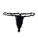 Freebily Men's Lace Thongs G String Sissy Pouch Panties Sheer Mesh Underwear Lingerie Black Medium (waistline 29.0-43.0