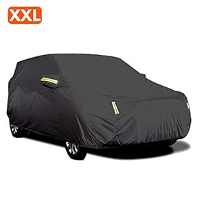 Lasamot Autoafdekking, volledige afdekking, met reflecterende strepen, zonwering, stof- en waterdicht, krasbestendig, uv…