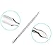 Mikobox Premium 4 Piece Double Ended Stainless Steel Manicure Cuticle Pusher Remover Kit MB-03