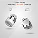 Rowkin Bit Charge Single: True Wireless Earbud w/Charging Case. Bluetooth Headphone, Smallest Cordless Hands-Free Mini Earphone Headset w/Mic for Android and iPhone (Buy 2 for Stereo Sound) - Silver