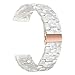 TRUMiRR for Galaxy Watch 42mm / Watch 4 5 6 40mm / Active 2 40mm 44mm Women Band, 20mm Resin Watchband Rose Gold Stainless Steel Buckle Strap Quick Release Bracelet for Garmin Vivoactive 3/3 Music