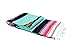 Open Road Goods Mint Mexican Yoga Blanket - Heavyweight Mexican Diamond Blanket - Extra Thick Serape with Stripes- Mint with Coral and Pastel Purple