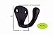 A29 Set of 6 Single Coat Hooks, Heavy Duty Black Wall Hooks, Entryway and Bathroom Hooks for Hats, Towels, Coats, and Robes, Mounted 1 3/4 Inches, Utility Iron, Black Powder Coat Finish