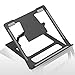 Aluminum Laptop Stand Adjustable, Compatible with Apple Mac MacBook 10 to 14 Inch Notebook, Ventilated Portable Ergonomic Desktop Holder Riser for Office Desk, Metal Black Soundance AS1thumb 1