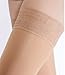 BriteLeafs Opaque Thigh High Compression Stockings Firm Support 20-30 mmHg, Stay-Up Lace Top, Silicone Band, Profssional Grade Graduated Compression - Black, Medium, Closed Toe