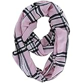 Unisex Women's Stylish Plaids & Check Cashmere Winter Infinity Cowl Scarf