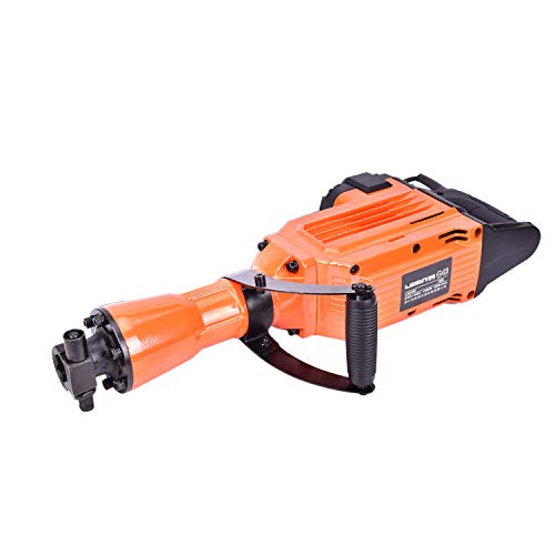 2200W Electric Demolition Jack Hammer Heavy Duty Concrete Breaker 1400 BPM Jack Hammer Demolition Drills with Flat Chisel Bull Point Chisel and Gloves (2200W, Orange)