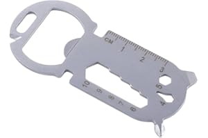 Stainless Steel Multi-Function Tool Card, Outdoor Multi-Function Tool Card Creative Bottle Opener Keychain Pocket Camping Hik