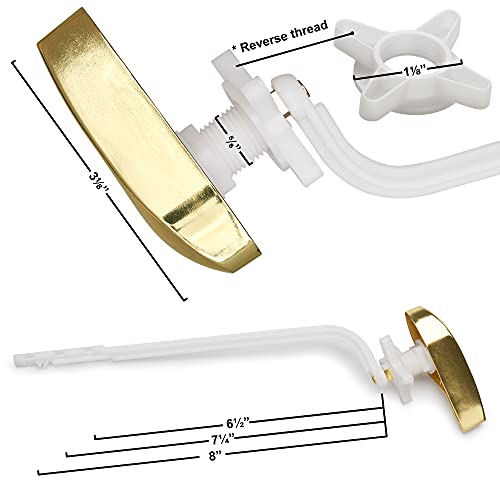 Kohler Toilet Handle Replacement, Side Mount Toilet Tank Lever (Brass