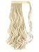 FUT Wrap Around Ponytail One Piece Clip In Curly Pony TIAL Hair Extensions 18inch 90g For Girl Lady Women Bleach Blonde