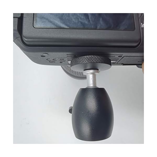 Kamerastativ Kugelkopf Flexibel Verstellbar Stativköpfe, 2 Stück Universal Kamera Stativkopf, mit 1/4" und 3/8" Nuss, für die meisten von DSLR/SLR Kamera Stativ, LCD-Monitor, Blitz Licht Halter usw – Bild 6