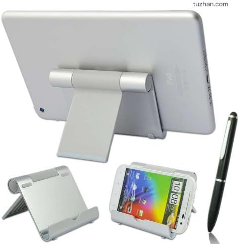 First2savvv silver universal multi-angle Luxury Polished Stainless Steel Stand dock docking station for Amazon kindle fire HDX 8.9 with stylus pen