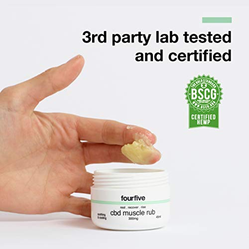 fourfive CBD Muscle Rub 300mg (High Strength) with Cooling Menthol & Vitamin E for Muscle Relief, Natural & Vegan Friendly - 45ml - Image 6