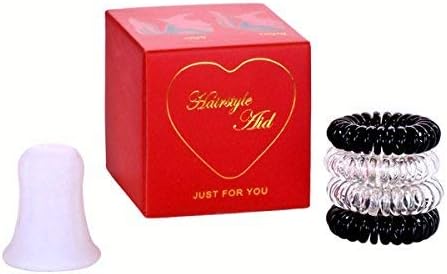 Invisible Ponytail Holders, Hair Clips Accessories High Ponytail Hair Bun Maker with 4 Addtional Hair Ties Natural Long Hair Accessories