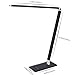 Deckey Folding LED Desk Lamp, Eye-caring Dimmable Office Table Light, 6W Touch Control Night Reading Lamps, Black