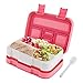 Lunch Box for Kids Childrens, Bento lunch Box for Boys Girls, Toddler School Lunch Containers 5-Compartment On-the-Go Meal Fruit Snack Packing for Picnic Outdoors, Leak Proof Durable & Microwave Safe