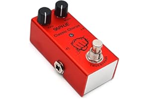 SAPHUE Classic Chorus Guitar Effects Pedal Rate/Width Knob High Low Frequency Effect Pedals with Steel Metal Shell Mini Single Type Dc 9V with True By