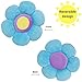 Birsppy Flower Pillow to be Used as Floor Pillow or Decorative Pillow - Adorable Daisy Flower Shape and Color Blue - Large, Soft and Cozy Pillow for Floor Sitting, Playtents, Girls Bedroom Decor