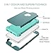 BENTOBEN Phone Case for iPhone 8/iPhone 7, 3 in 1 Shockproof Heavy Duty Rugged High Impact Resistant Hybrid Hard PC Soft Silicone Bumper Full Body Protective Case for iPhone 7/8, Light Teal