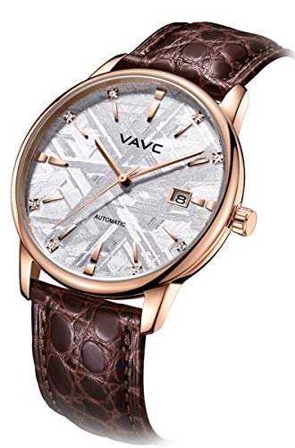 VAVC-Mens-Meteorite-Dial-Waterproof-Automatic-Self-Wind-Wrist-Watch-with-Brown-Leather-Band