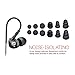 MEE audio Sport-Fi M6P Memory Wire In-Ear Headphones with Microphone, Remote, and Universal Volume Control (Black)