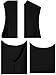 ROMWE Women's Loose Fit Flowy Stretch Crewneck Tank Tunic Dress Black XXL