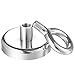 WUKONG 148 LB Strong Powerful Neodymium Magnetic Hooks with Eyebolt, Diameter 1.89''for Multi-Use, Great for Underwater Retrieving (1 Packs)