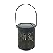 Whitelotous 2pcs/Set Metal Rattan Solar LED Hanging Lantern Lights IP44 Waterproof Outdoor Garden Yard Decor Lamps