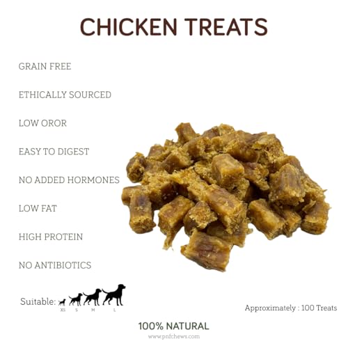 Pet Natural Farm Chicken Training Treats for Dogs, Made with 100% Single Ingredient and Gently Air Dried Dog Treats, (100g)