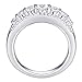 Newshe Jewellery Eternity Ring Wedding Band for Women 925 Sterling Silver 1.13ct Round White 5A Cz Size 4-13