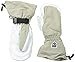 Hestra Womens Extra Warm Ski Gloves: Heli Leather Winter Cold Weather Powder Mitten, Khaki/Off White, 5