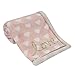 Lambs & Ivy Layla Pink/White Heart Luxury Love Baby Blanket