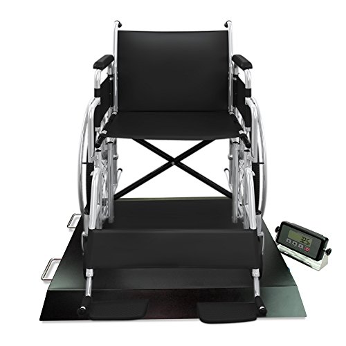 Heavy Duty Digital Portable Floor Wheelchair Scale, All-metal Contruction and Platform with Ramp Medical Electronic