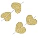 Koker Pastel Sparkling Paper Heart-shaped String, Paper Garland Hanging Bunting Banner Decoration for Weddings or Parties Backdrop, Glitter Gold, 13 Feet/4 m by Koker