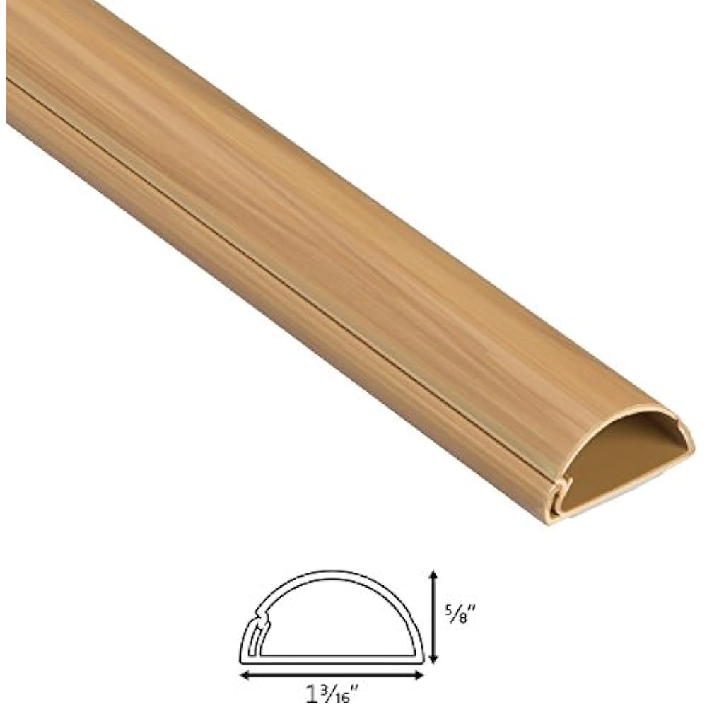 DLine Cable Raceways Oak Wood Effect OnWall Cord Cover 39 Inch Medium