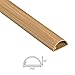 D-Line Half Round Cord Hider, Patented Cable Cover, Hide TV Wall Mount Wires, Raceway for Cords, Decorative Wire Covers, Paintable, Adhesive - 1x 1.18in W x 0.59in H x 39in L - Wood-Effect