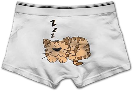 Sleeping Cat Men Soft Underwear Sport Boxer Brief Pajamas Pyjama Trousers XXL