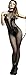 The Victory of Cupid Womens Sexy Fishnet Floral Crotchless Bodysuits Suspender Bodystocking, Black, One Size
