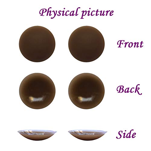 Nipple Covers Brown Dark Cocoa Breast Petals Reusable Adhesive Silicone Pasties 4 Pairs