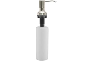 Sink Soap Dispenser, 304 Brushed Stainless Steel Large Capacity 17 OZ Bottle Built in Pump Dispenser