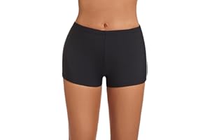 Micosuza Womens Swim Boyshorts Bikini Bottom Boardshorts Mini Short Beachwear