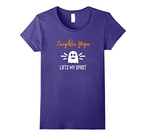 Womens Laughter Yoga Lifts My Spirit T-Shirt Funny Halloween Gift XL Purple