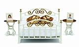 Lundby Smaland Dollhouse Brass Bed Set