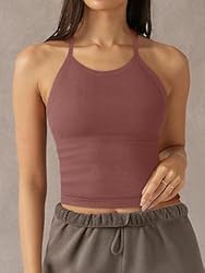 LASLULU Spaghetti Strap Sports Bras for Women High