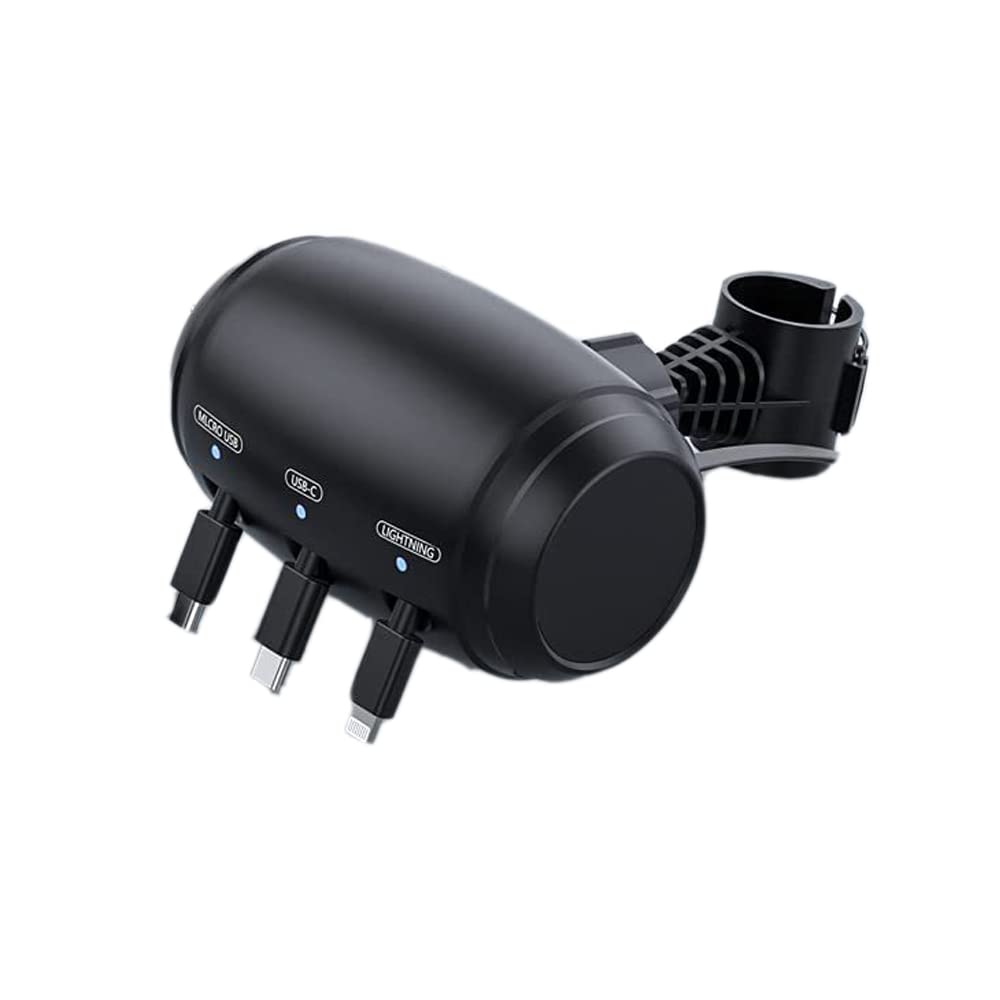 Baceyong 3-in-1 Car Charging Cable, Car Charging Station Box Multi-Car Retractable Backseat Passengers Car Charger Android/Type C