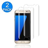 [2 Pack] Galaxy S7 Edge Tempered Glass Screen Protector, Fitquipment [Half Coverage] [9H Hardness] [Anti-Fingerprint] [Bubble-Free] HD Screen Protector Compatible with Samsung Galaxy S7 Edge.