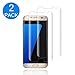 Galaxy S7 Edge Tempered Glass Screen Protector,[2-Pack] [9H Hardness] [Anti-Fingerprint] [Bubble-Free] HD Screen Protector Compatible with Samsung Galaxy S7 Edge.