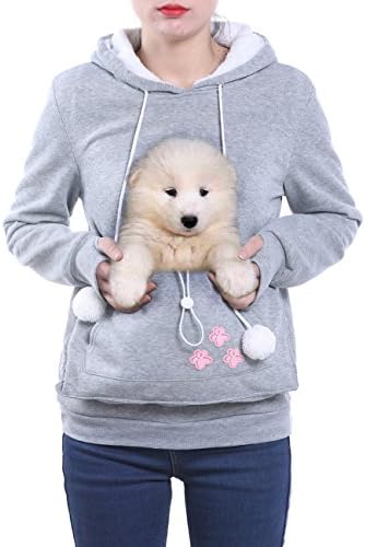 Women's Cute Kangaroo Pocket Hoodie Long Sleeve Pullover Sweatshirt